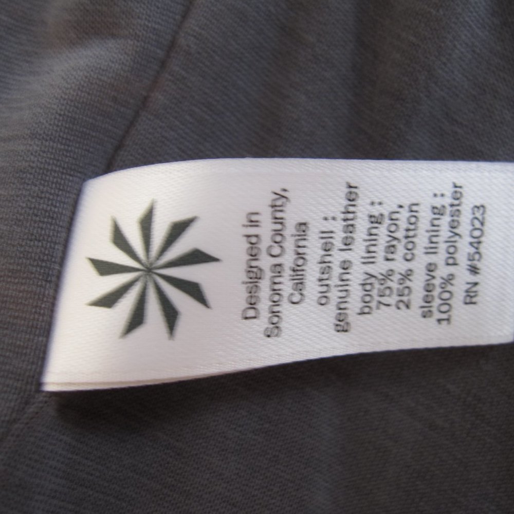 Athleta Salt Flat Leather Moto Jacket - Like New - Picture 12 of 13